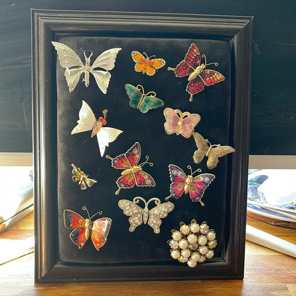 Repurposed Handmade Brooch Display Frames. $28 each depending on size. P